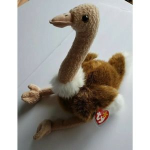 Ty Beanie Buddy "Stretch" the Ostrich 1998 – Retired – MWMT – Rare Classic